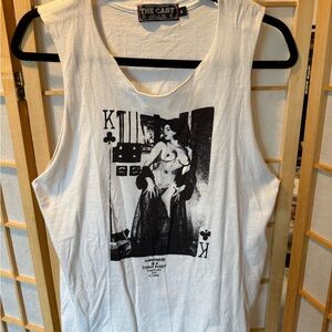 White Graphic Muscle Tee